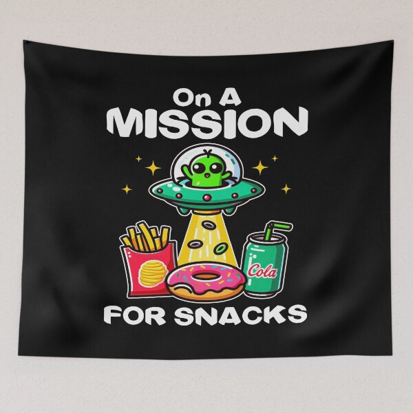 Item preview, ON A MISSION FOR SNACKS - ALIEN GIFT designed and sold by KEF Custom.