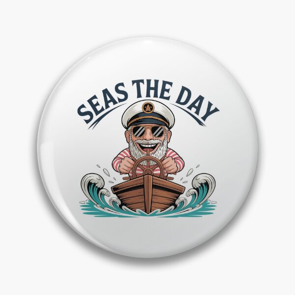 Aperçu de l'œuvre Dessin animé drôle de capitaine de mer Seas the Day créée et vendue par MagicWander.