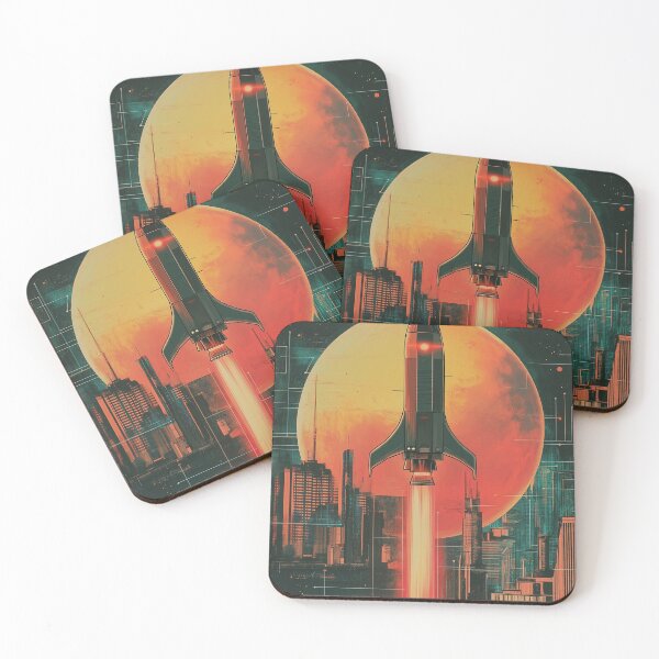Item preview, Retro-Futuristic Rocket designed and sold by MidArtForge.