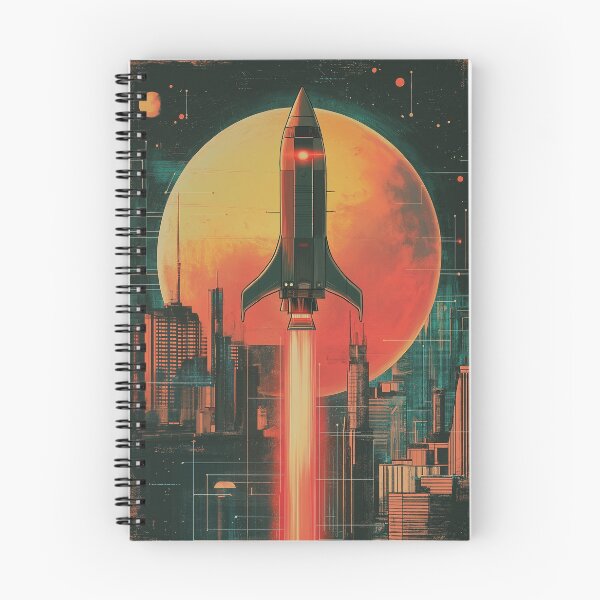 Item preview, Retro-Futuristic Rocket designed and sold by MidArtForge.
