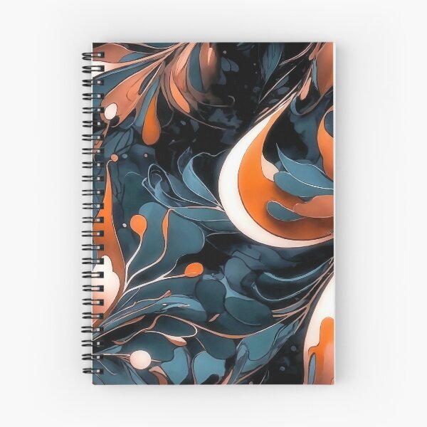 Item preview, Abstract pattern in anthracite and orange designed and sold by Garrulus glandarius.