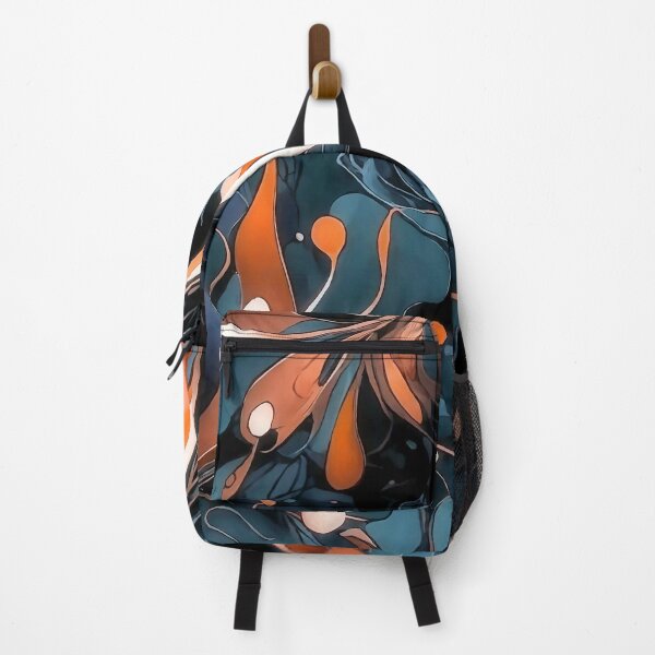 Item preview, Abstract pattern in anthracite and orange designed and sold by Garrulus glandarius.