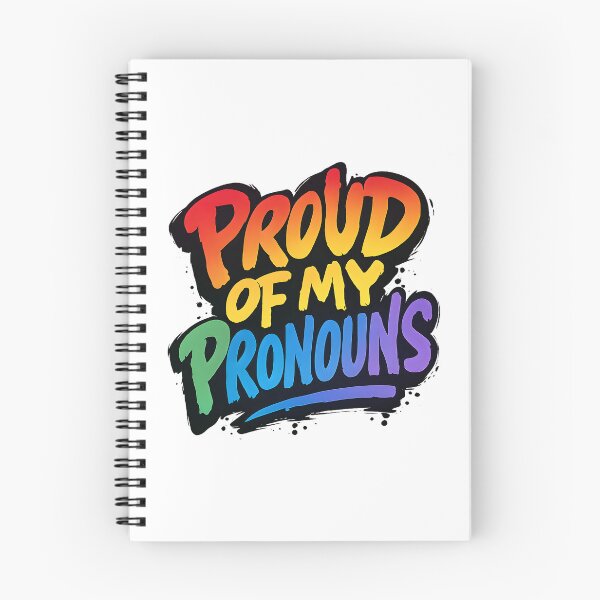 Item preview, Proud Of My Pronouns – Rainbow Typography designed and sold by Haus Of Sin.
