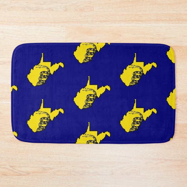 Item preview, WEST VIRGINIAN - Libertarian - Don't Tread On Me Gadsden Snake on WEST VIRGINIA Map on Blue default background, #020279 designed and sold by pelagio.