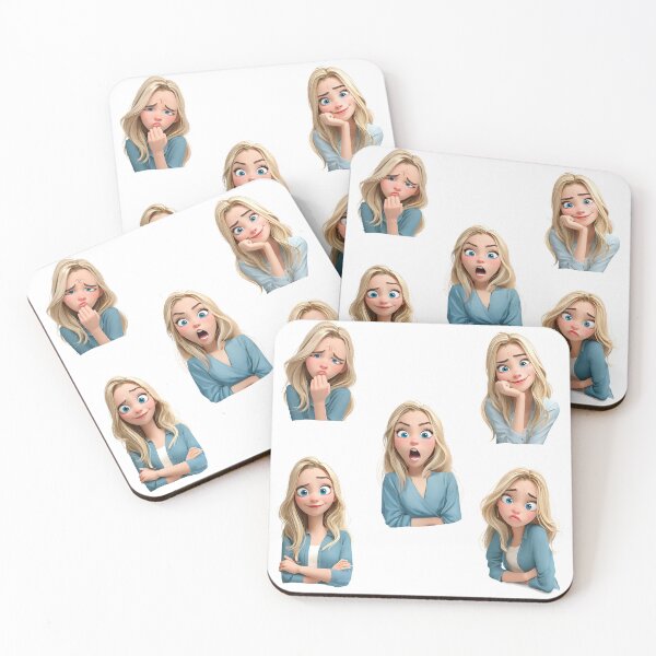Item preview, Animated Character Expressing Stickers Various Emotions and Facial Expressions designed and sold by LoveLaxmi Arts.