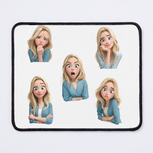 Item preview, Animated Character Expressing Stickers Various Emotions and Facial Expressions designed and sold by LoveLaxmi Arts.