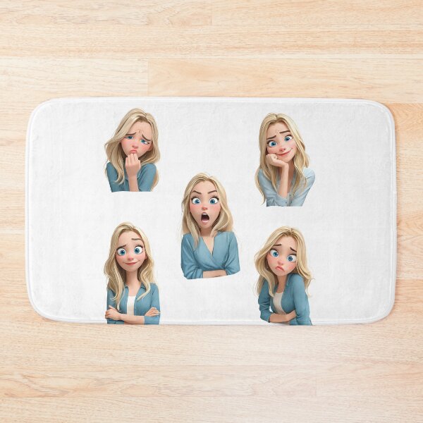 Item preview, Animated Character Expressing Stickers Various Emotions and Facial Expressions designed and sold by LoveLaxmi Arts.