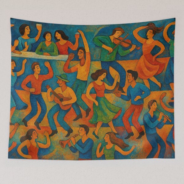 Item preview, Colorful festival full of music designed and sold by Sigtrix.