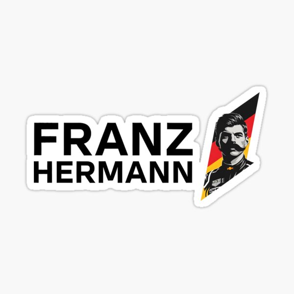 Item preview, Franz Hermann F1 Art - Illustrated Portrait with German Flag Burst | Motorsport Design designed and sold by Studio F1Grid.
