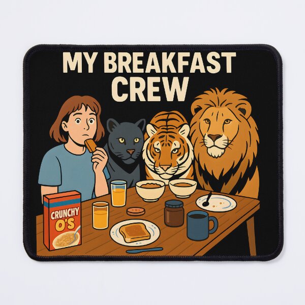 Item preview, My Breakfast Crew - Funny Animal Breakfast Art designed and sold by Sparlio.