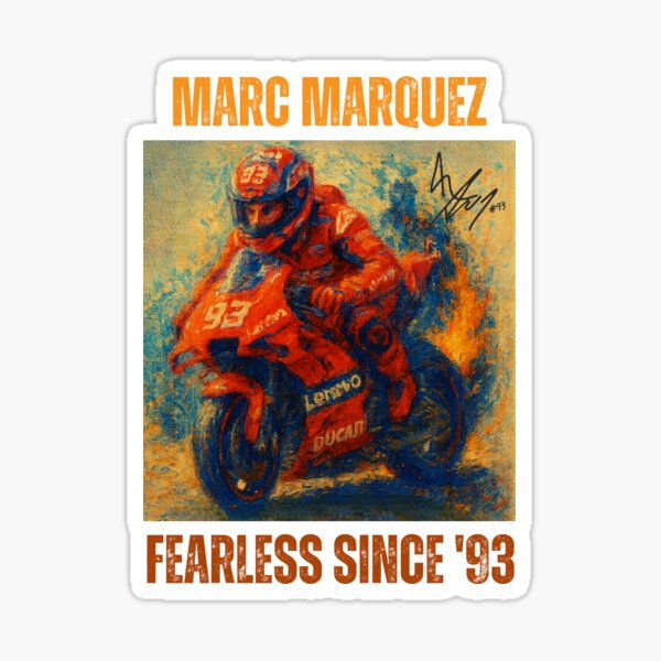 Aperçu de l'œuvre T-shirt artistique Marc Marquez Ducati Racing | MotoGP créée et vendue par DoemaZ.