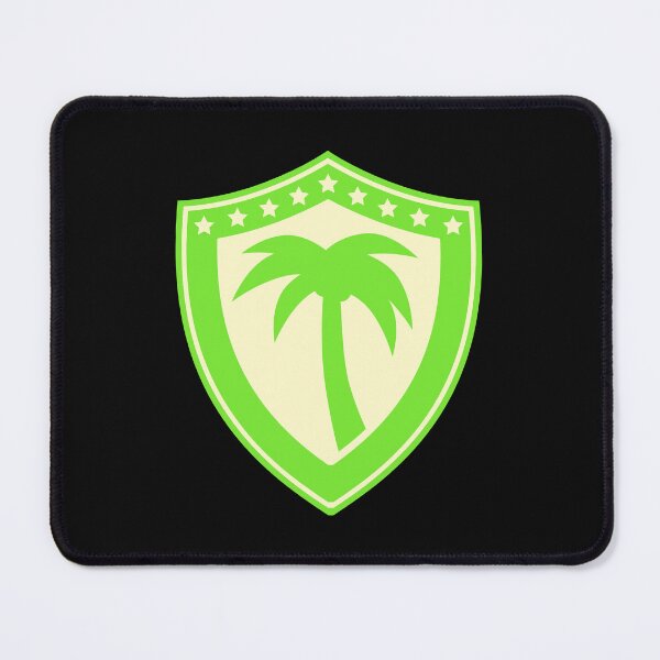 Item preview, Shield Palm Tree Island Stars Beach Emblem Coat designed and sold by shirt-o-mat.