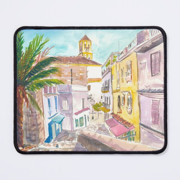 Item preview, Charming Marbella Street Scene under Spanish Blue Sky designed and sold by artshop77.
