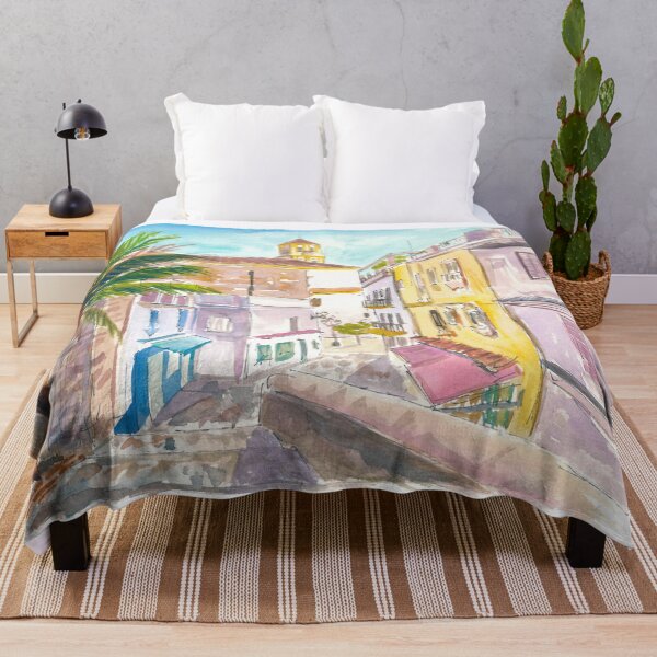 Item preview, Charming Marbella Street Scene under Spanish Blue Sky designed and sold by artshop77.