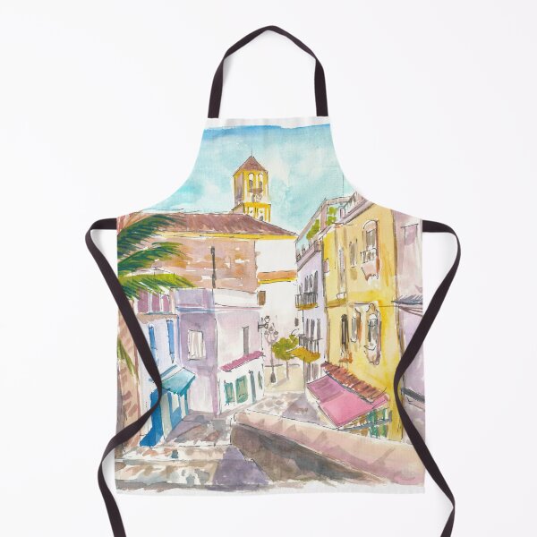 Item preview, Charming Marbella Street Scene under Spanish Blue Sky designed and sold by artshop77.