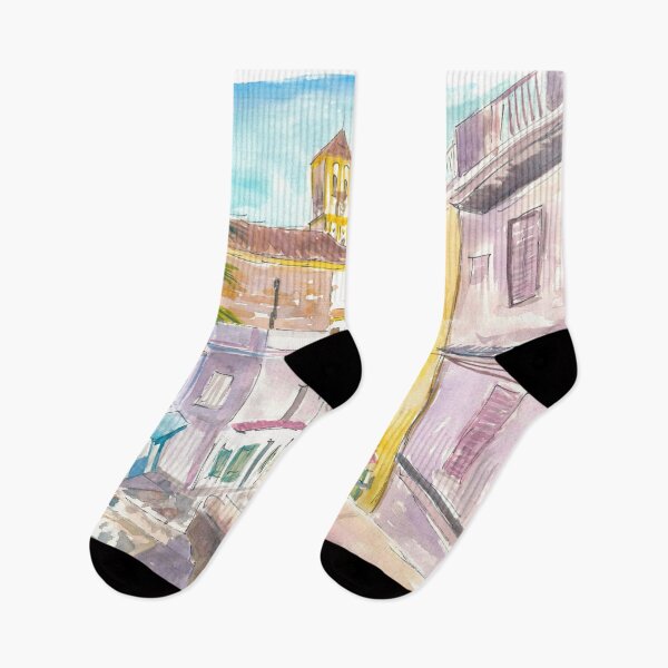 Item preview, Charming Marbella Street Scene under Spanish Blue Sky designed and sold by artshop77.
