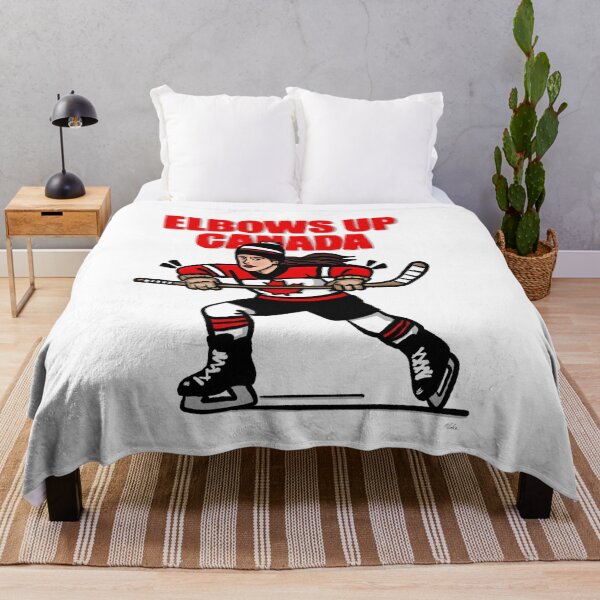 Item preview, Elbows Up Canada - Female Hockey Player designed and sold by Quick Brown Fox Canada.