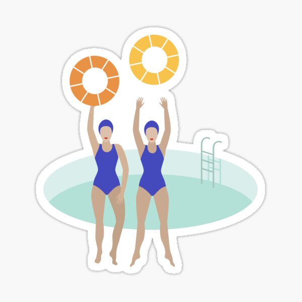 Item preview, Swimmer girls by the pool designed and sold by MarleinWinter.