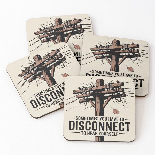 Item preview, Disconnect to Hear Yourself – Vintage Illustration designed and sold by Qwibbo.