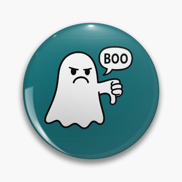 Item preview, Funny Ghost of Disapproval Meme – Angry Boo with Thumbs Down designed and sold by AS94 Creative Designs.