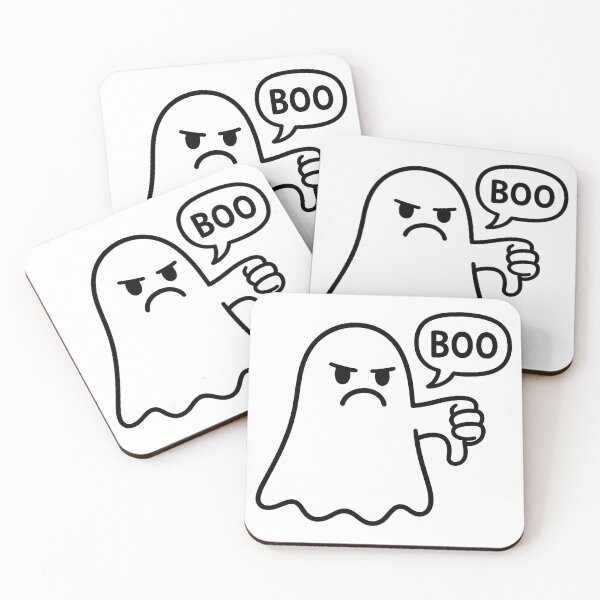 Item preview, Funny Ghost of Disapproval Meme – Angry Boo with Thumbs Down designed and sold by AS94 Creative Designs.
