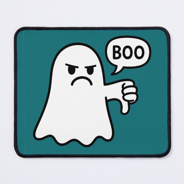 Item preview, Funny Ghost of Disapproval Meme – Angry Boo with Thumbs Down designed and sold by AS94 Creative Designs.