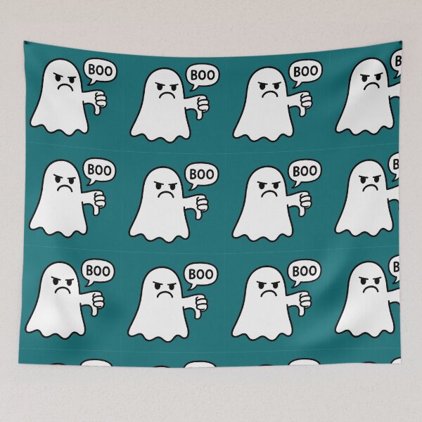 Item preview, Funny Ghost of Disapproval Meme – Angry Boo with Thumbs Down designed and sold by AS94 Creative Designs.