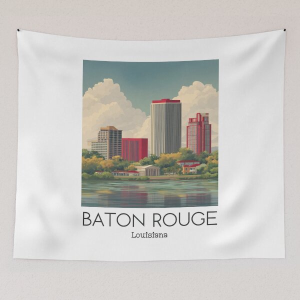 Item preview, A Vintage Illustration of Baton Rouge - Louisiana designed and sold by GoodOldVintage.