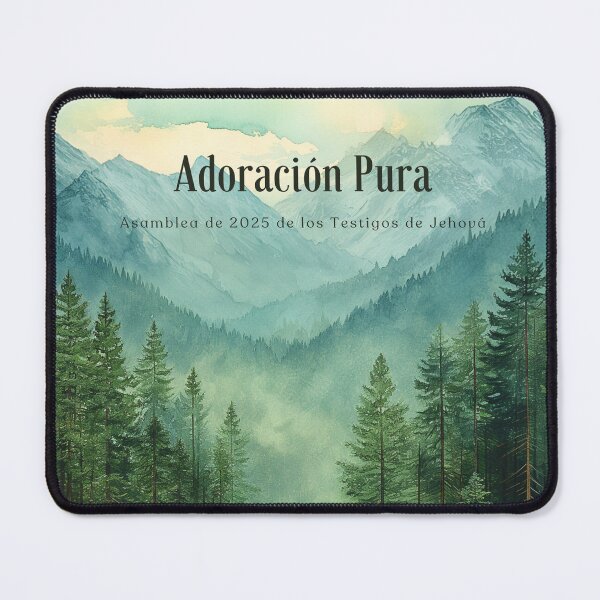 Item preview, Adoración Pura 2025 | Asamblea JW Español | Paisaje Acuarela con Lago designed and sold by Kishaprints.
