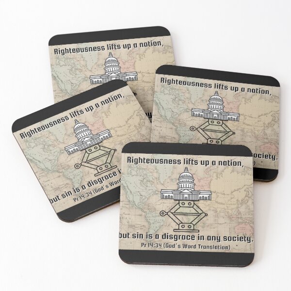 Item preview, Righteousness lifts up a nation - Pr 14:34 designed and sold by stella literarium.