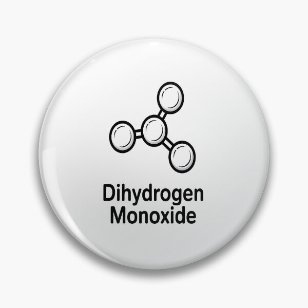 Item preview, Dihydrogen Monoxide Molecule Chemistry Sticker designed and sold by stylishsketcher.