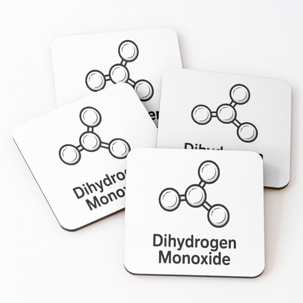 Item preview, Dihydrogen Monoxide Molecule Chemistry Sticker designed and sold by stylishsketcher.