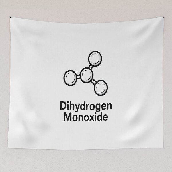 Item preview, Dihydrogen Monoxide Molecule Chemistry Sticker designed and sold by stylishsketcher.