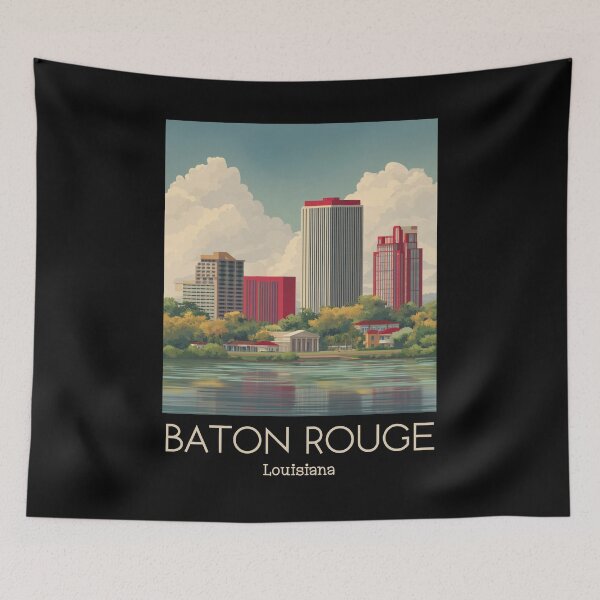 Item preview, A Vintage Illustration of Baton Rouge - Louisiana designed and sold by GoodOldVintage.