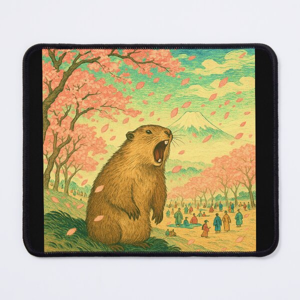 Item preview, Sakura Marmot – Cherry Blossoms and Chaos designed and sold by SUNAGIMO9999.
