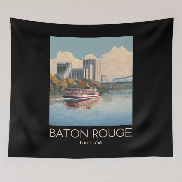 Item preview, A Vintage Illustration of Baton Rouge - Louisiana designed and sold by GoodOldVintage.