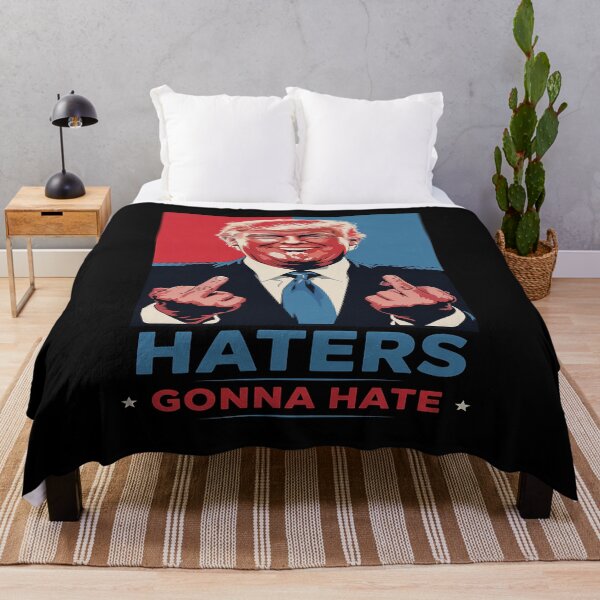 Item preview, Funny Haters Gonna Hate Donald Trump Middle Finger designed and sold by splindoershop.