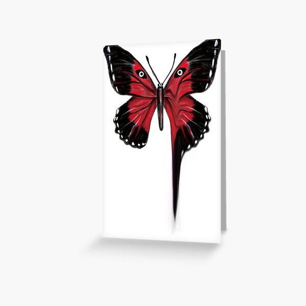 Item preview, Dripping Liquid Red & Black Butterfly Concept Art Illustration designed and sold by Scarlet Swan.