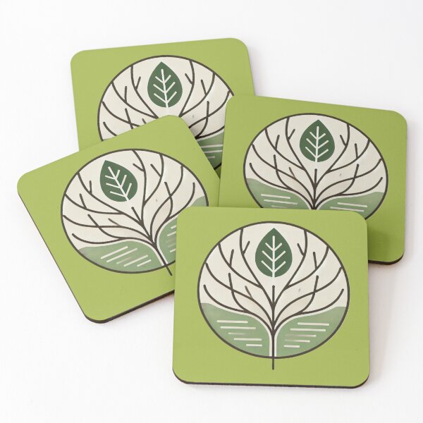 Item preview, Leaf Essence – Minimalist Botanical Emblem designed and sold by Qwibbo.