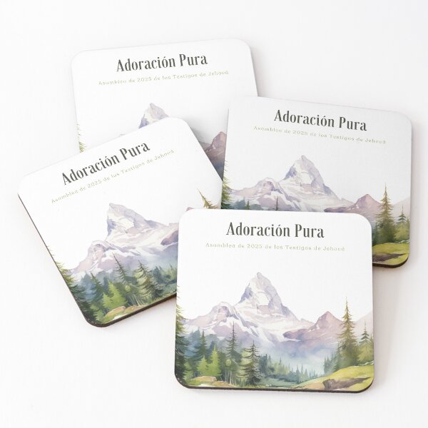Item preview, Adoración Pura 2025 | Asamblea JW Español | Acuarela de Montaña con Cascada designed and sold by Kishaprints.