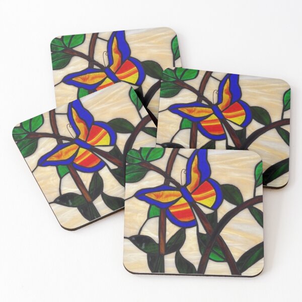 Item preview, Exotic Butterfly, Stained Glass Print designed and sold by Lisie24.