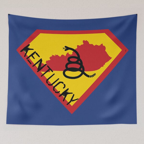 Item preview, KENTUCKIAN SHIELD - Freedom Is The Superpower - Modern Gadsden Snake Flag - Dont Tread On Me SUPERHERO KENTUCKY spellout design designed and sold by pelagio.