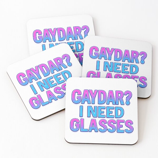 Item preview, Gaydar? I Need Glasses – Neon Typography Art designed and sold by Haus Of Sin.