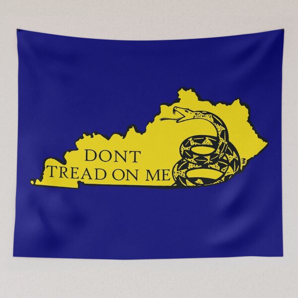 Item preview, Copy of WEST VIRGINIAN - Libertarian - Don't Tread On Me Gadsden Snake on WEST VIRGINIA Map on Blue default background, #020279 designed and sold by pelagio.
