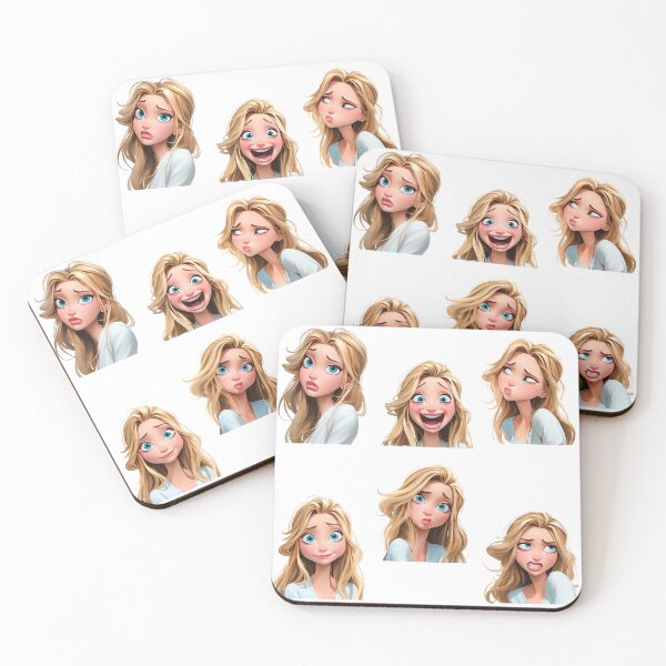 Item preview, Animated Character Expressing Stickers Various Emotions and Facial Expressions designed and sold by LoveLaxmi Arts.
