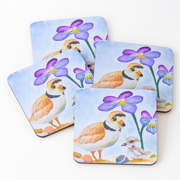 Item preview, Piping Plover Mama and Baby designed and sold by HGeanArt.