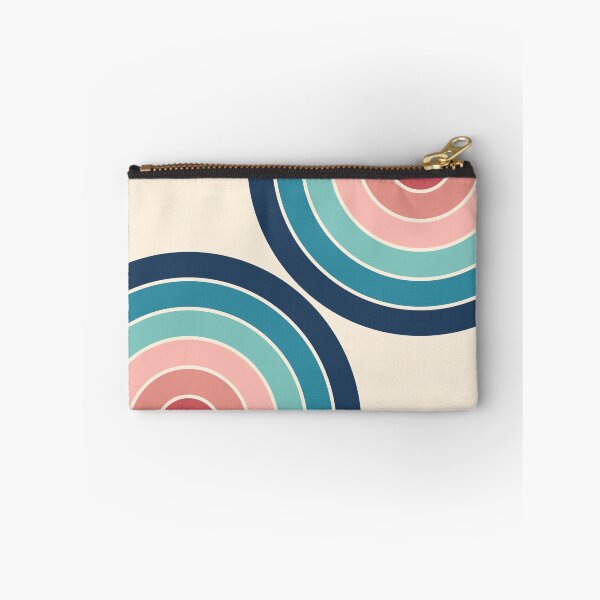 Item preview, Midcentury Modern Geometric Rainbow C2 in Retro vibes Dusty Rose Pink Navy Blue designed and sold by nineFlorals.