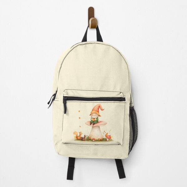 Item preview, Fall Gnome with Tea On Mushroom designed and sold by NaughtyMeow.