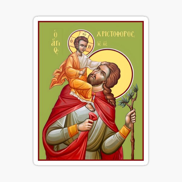 Item preview, icon Saint Christopher, Orthodox icon  designed and sold by orthodox-icon.