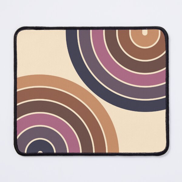 Item preview, Midcentury Modern Geometric Rainbow C4 in Rustic Earthy Purple Blue designed and sold by nineFlorals.